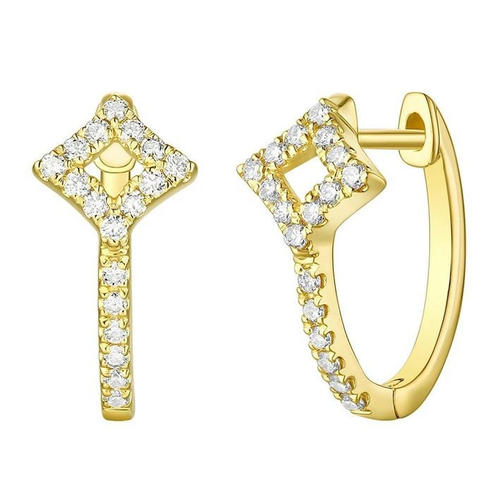 ダイヤモンド ピアス フープ ゴールド ひし形 スマイリングロックス