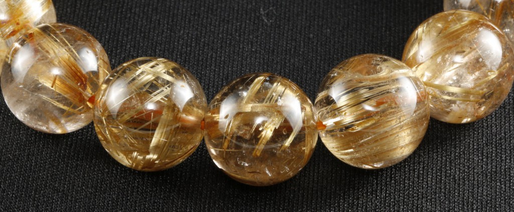 ゴールド ルチルクォーツ ブレスレット No.1 – 幸福、財運、自信、健康