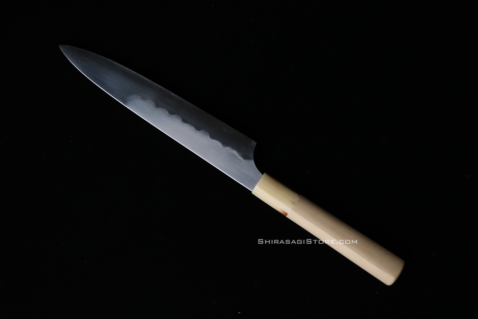 水野鍛錬所「源昭忠」本焼 和ペティ デラックス 青二鋼 両鏡面 180mm