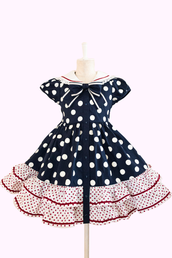 ドットセーラーワンピースEC限定色発売♡ShirleyTemple Onlinestore