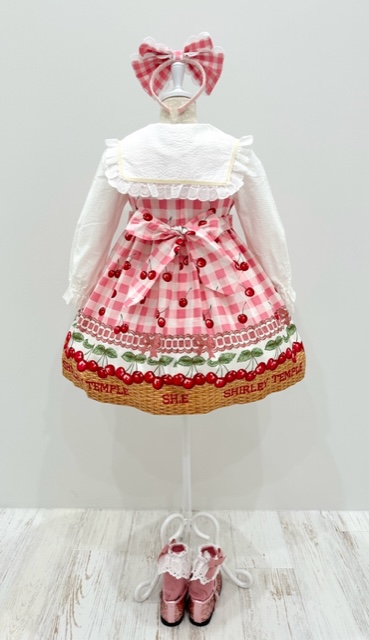 シャーリーテンプル 赤白ギンガムチェリージャンスカ♡”ギンガムフリル
