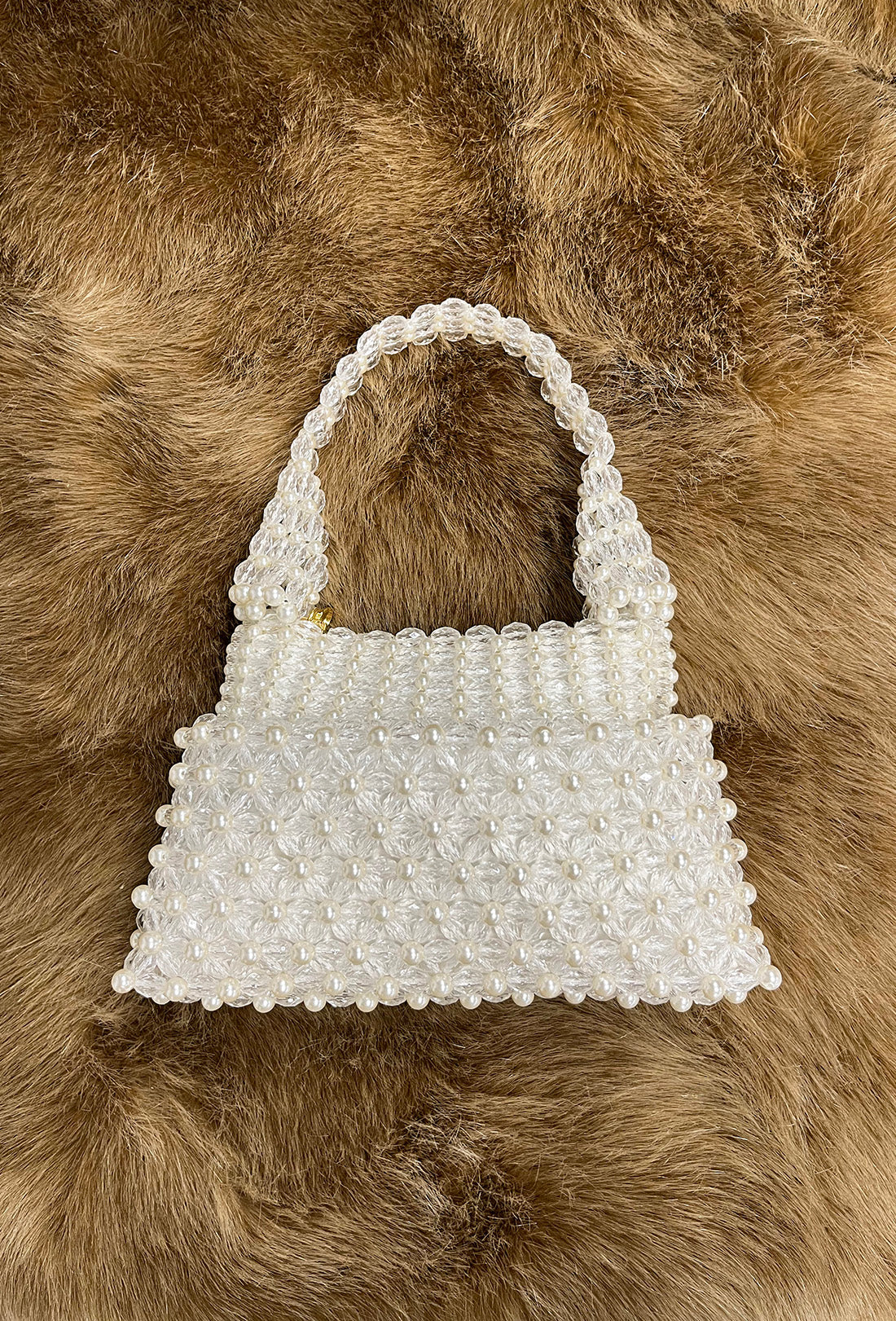 Shrimps Mini Quinn Bridal Beaded Bag in Cream and Clear – shrimps