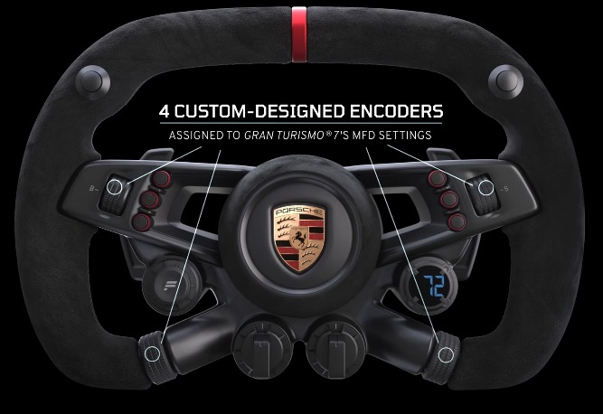 FanatecからPorscheデザインのステアリング、Porsche Vision GTが発売