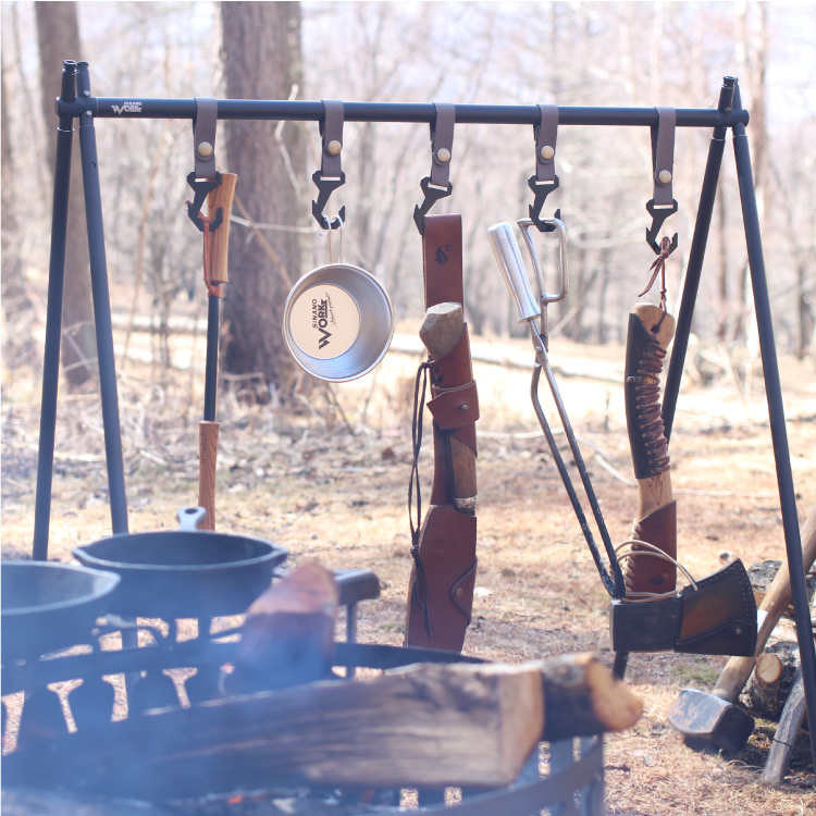 シナノワークスハンガースタンド ブラック フック6個付き シナノ