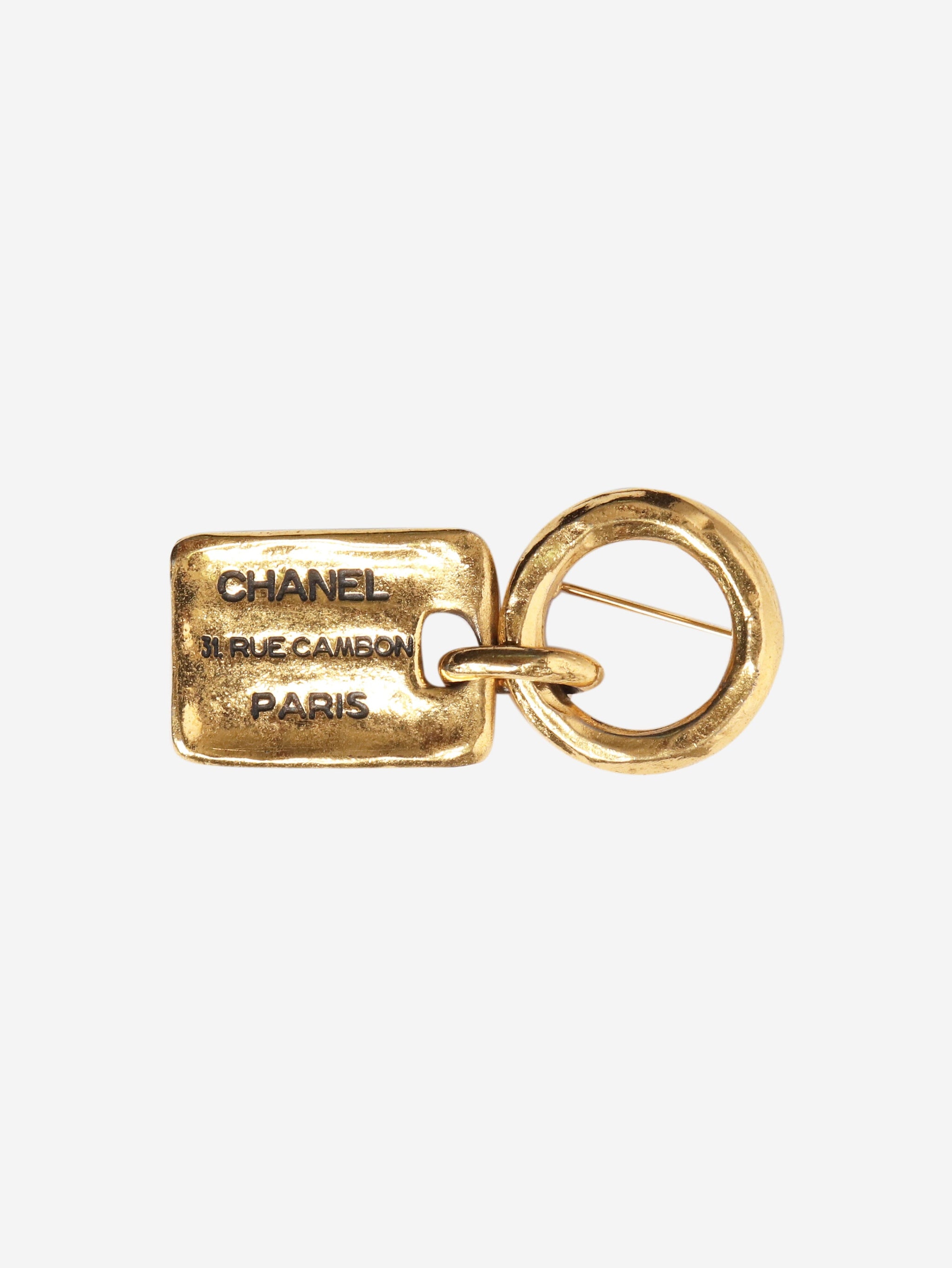 Chanel pre-owned gold 31 rue cambon brooch | Sign of the Times
