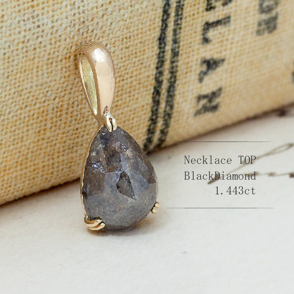 LIMITED】K18 ブラックダイヤモンド ペンダントトップ 1.443ct SPN0056