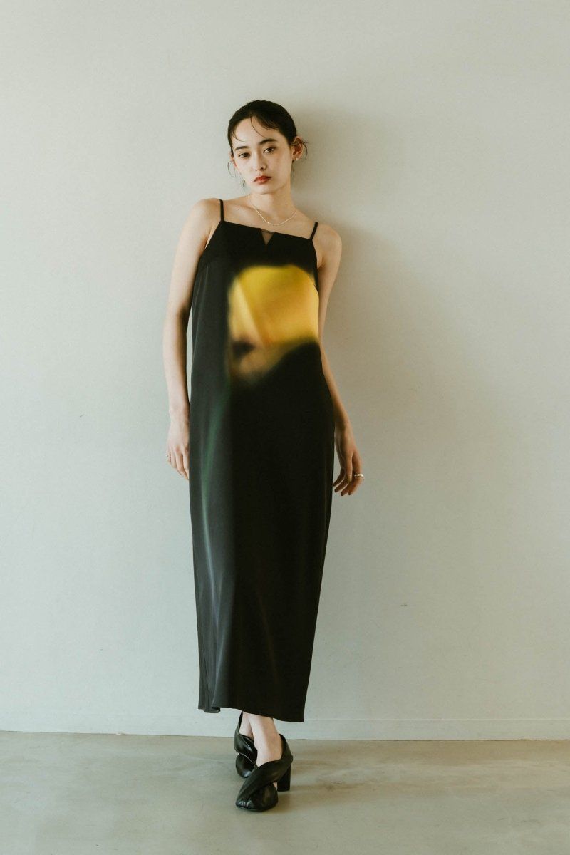 Knuth Marf - flower print satin dress / フラワープリントサテン