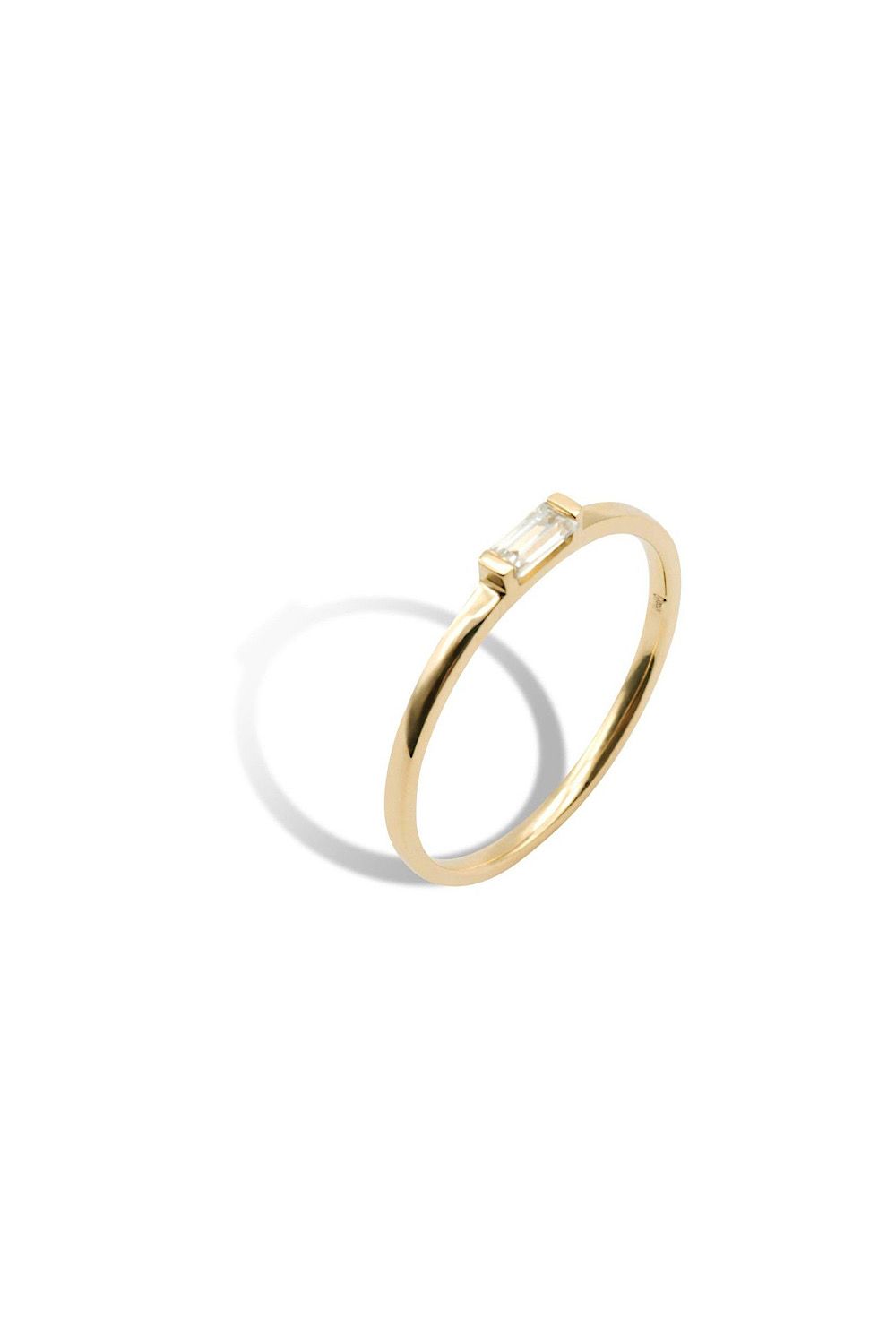 GYPPHY - SINGLE BAGUETTE MOISSANITE RING (PINKY) / シングル