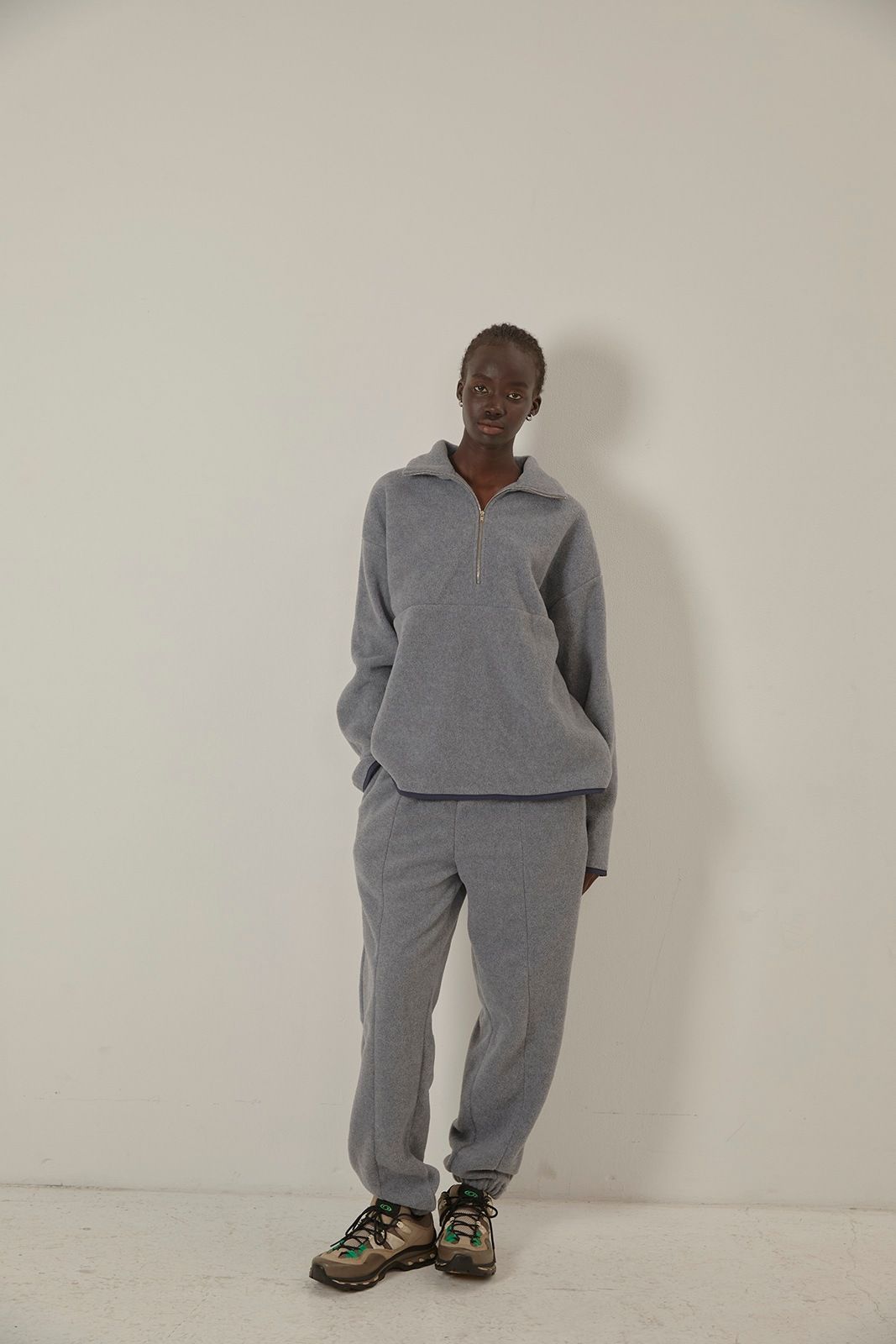 CAVEZA ROSSO - ハーフジップフリースプルオーバー (グレー) | Sir