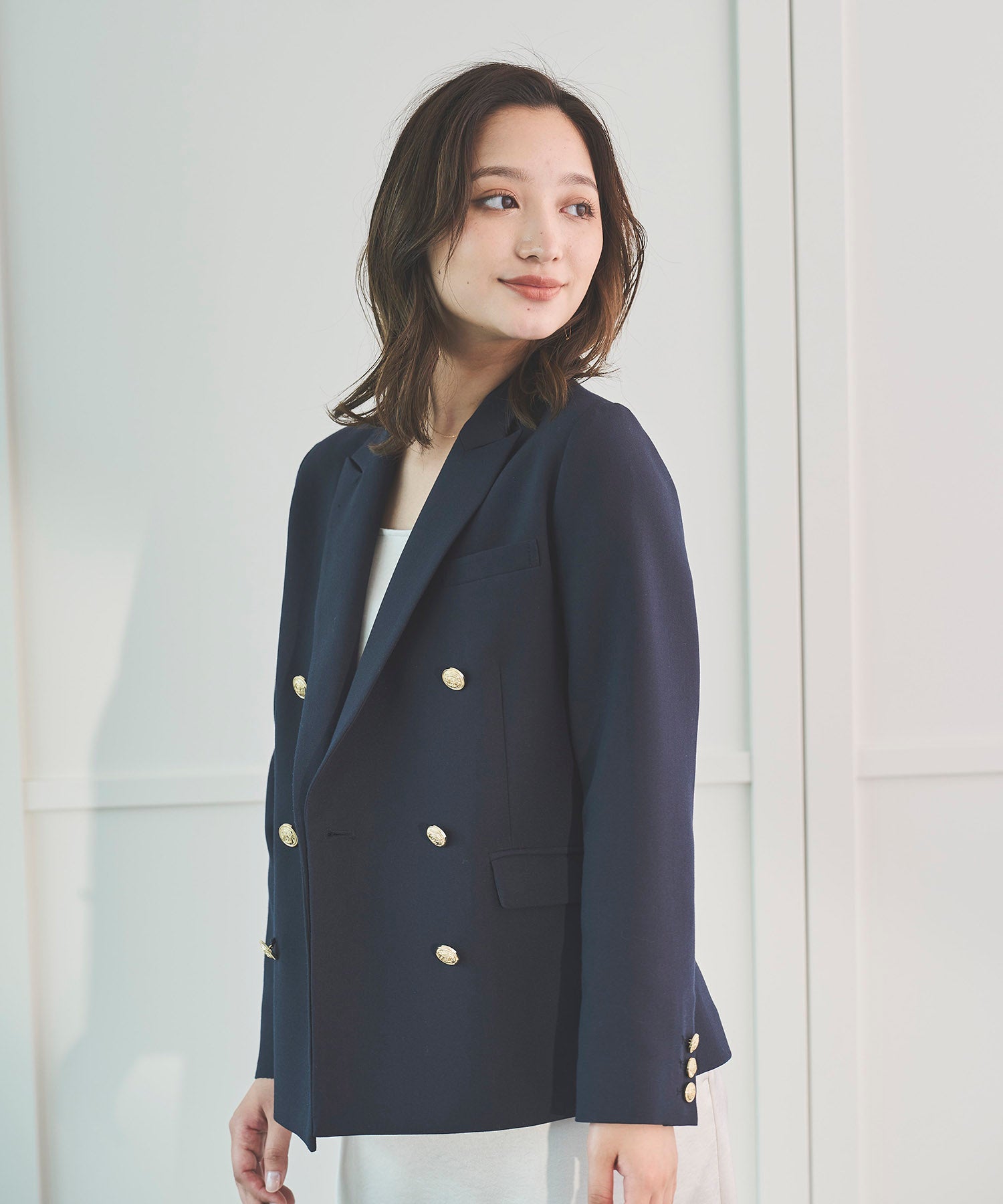 秋新色追加】 ゴールドボタンダブルジャケット – Sirin Online Store