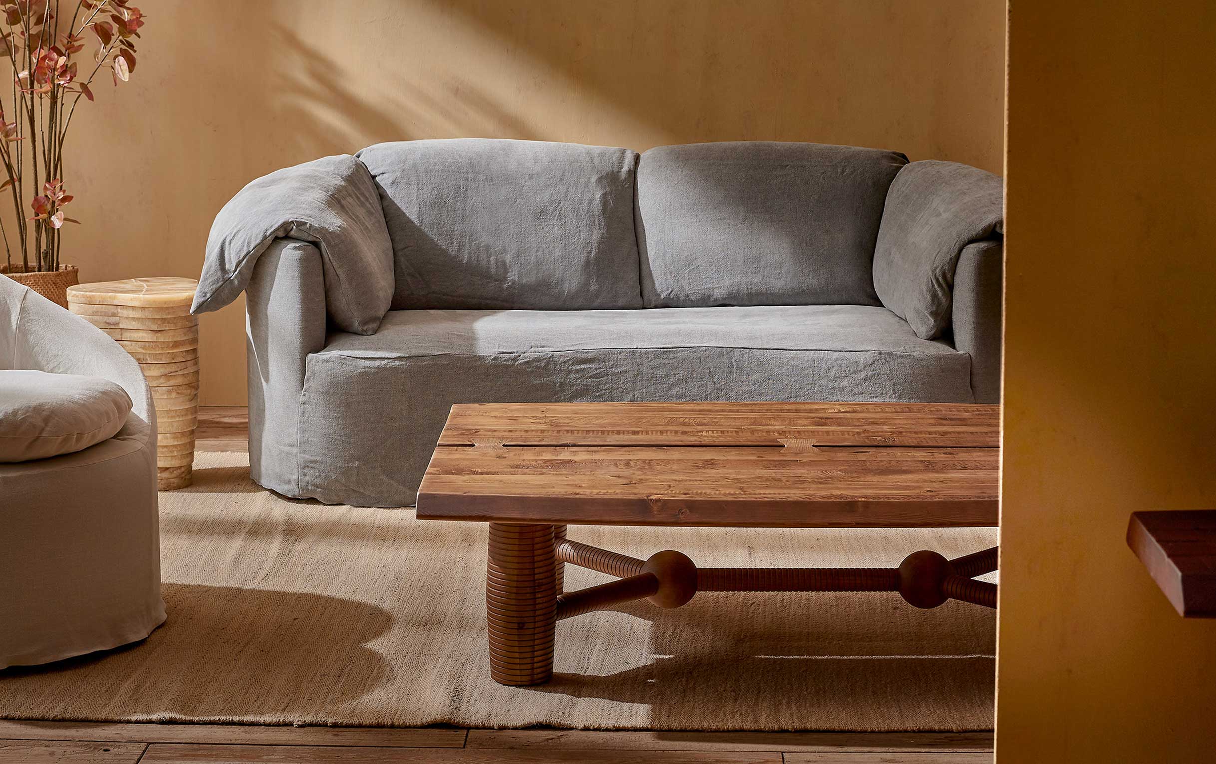 Zenia Coffee Table — Rustic Reclaimed Solid Pine — Sixpenny