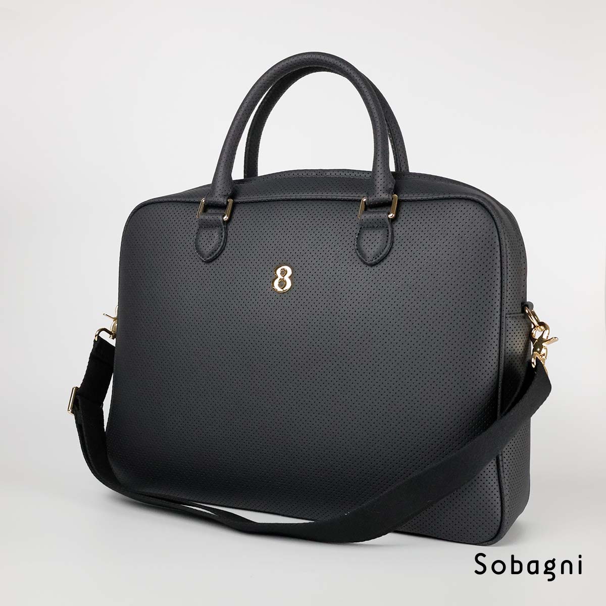 muta marine ムータ パンチングエシカル合皮ブリーフケース