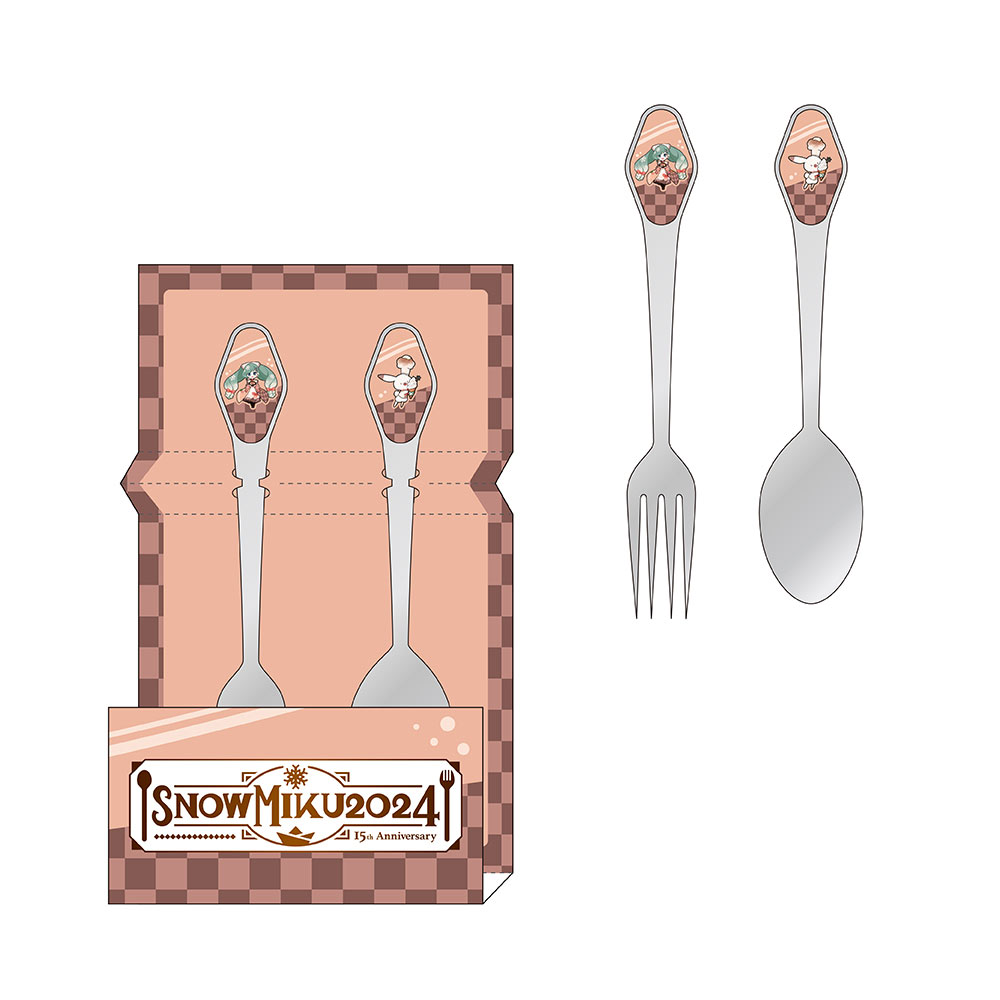 グッズ]SNOW MIKU 2024 カトラリーセット（フォーク＆スプーン）｜SNOW