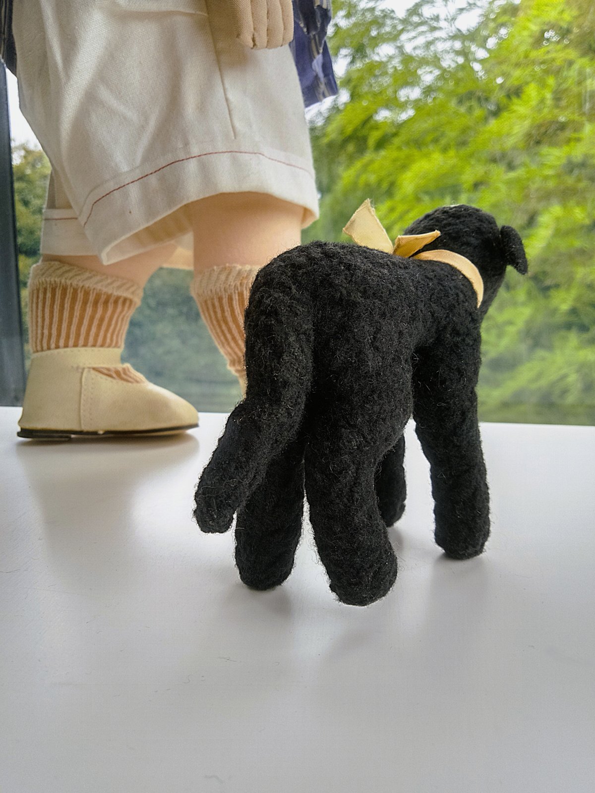 ヴィンテージ シュタイフ ペルシャラムのSwaple 黒羊 Steiff ドイツ