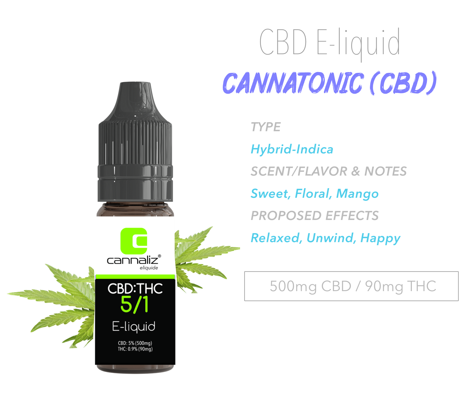 Cheese - CDT terpenes E-Liquid - THC 90mg + CBD 90mg - Cannabis