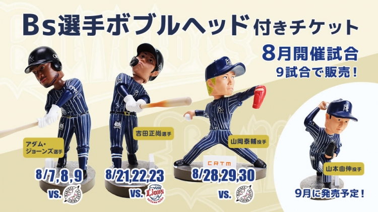 オリックス バブルヘッド 吉田 山岡 山本 ジョーンズ 2020年