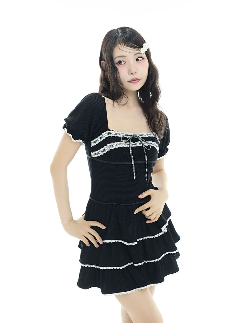 BUBBLES コケットティアードワンピース ギンガム S BUBBLES】コケット