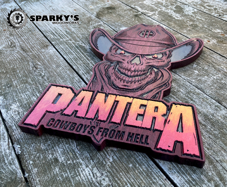 Cowboys from Hell Wood Art - Purpleheart - Limited Edition - Made