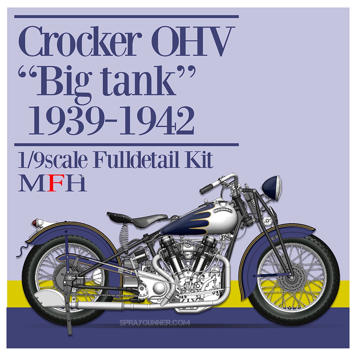 MODEL FACTORY HIRO: 1/9scale Fulldetail Kit : Crocker OHV 