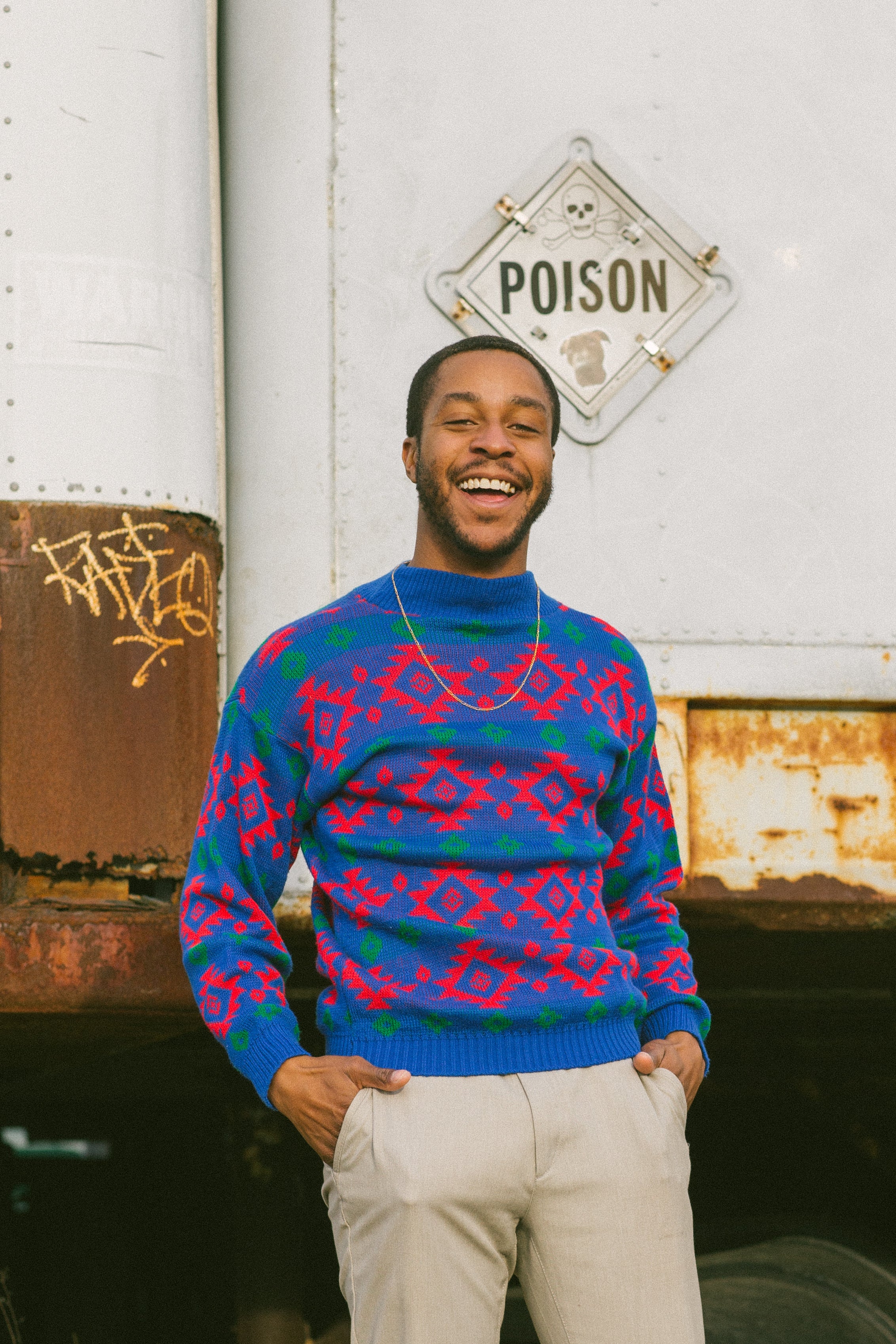 Vintage Unisex 80's Colorful Mock Neck Sweater – Mom's Sweet Shop