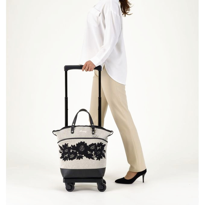 D-644 近沢レース店フローレンス (M18) グレーXブラック <T2