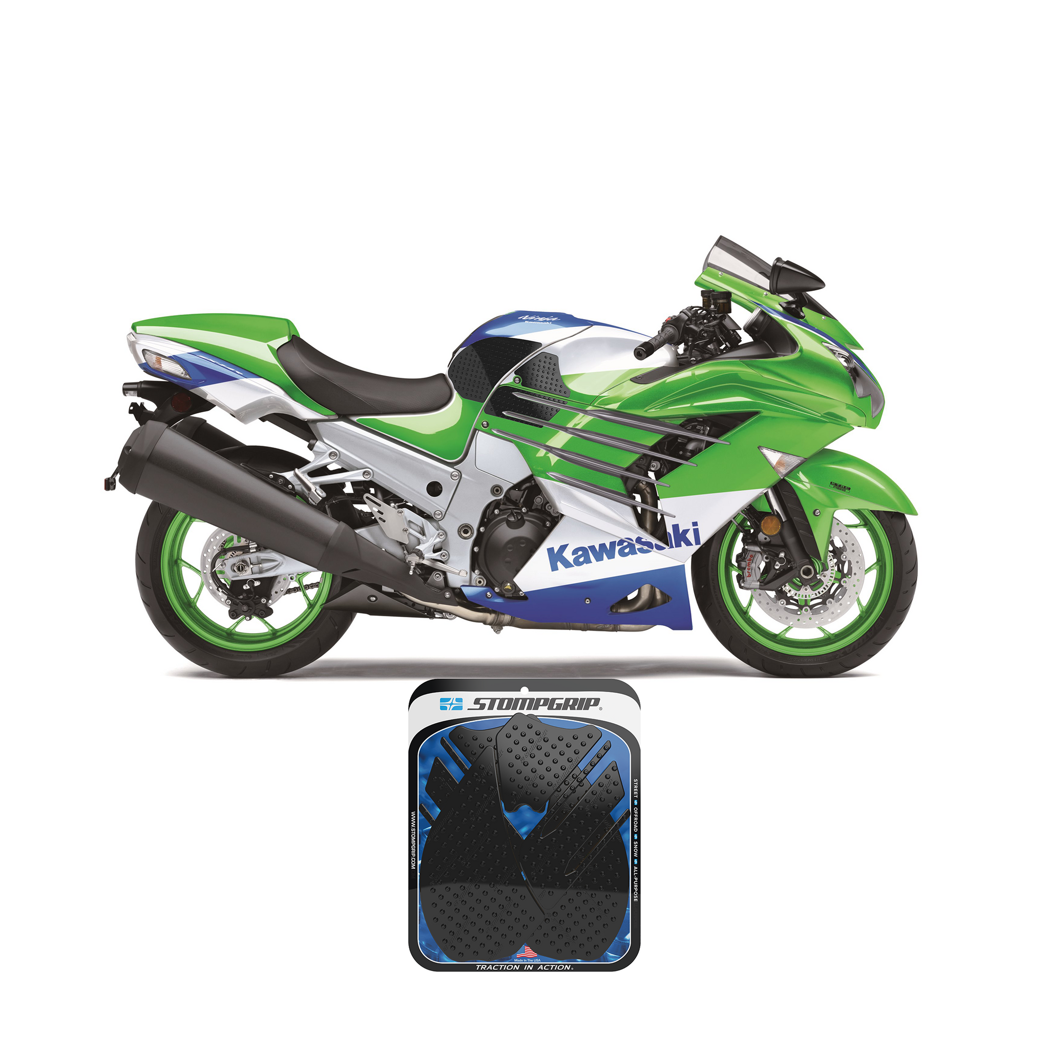 Stompgrip - Kawasaki Ninja ZX-14 12-25 Tank Grips (0042)