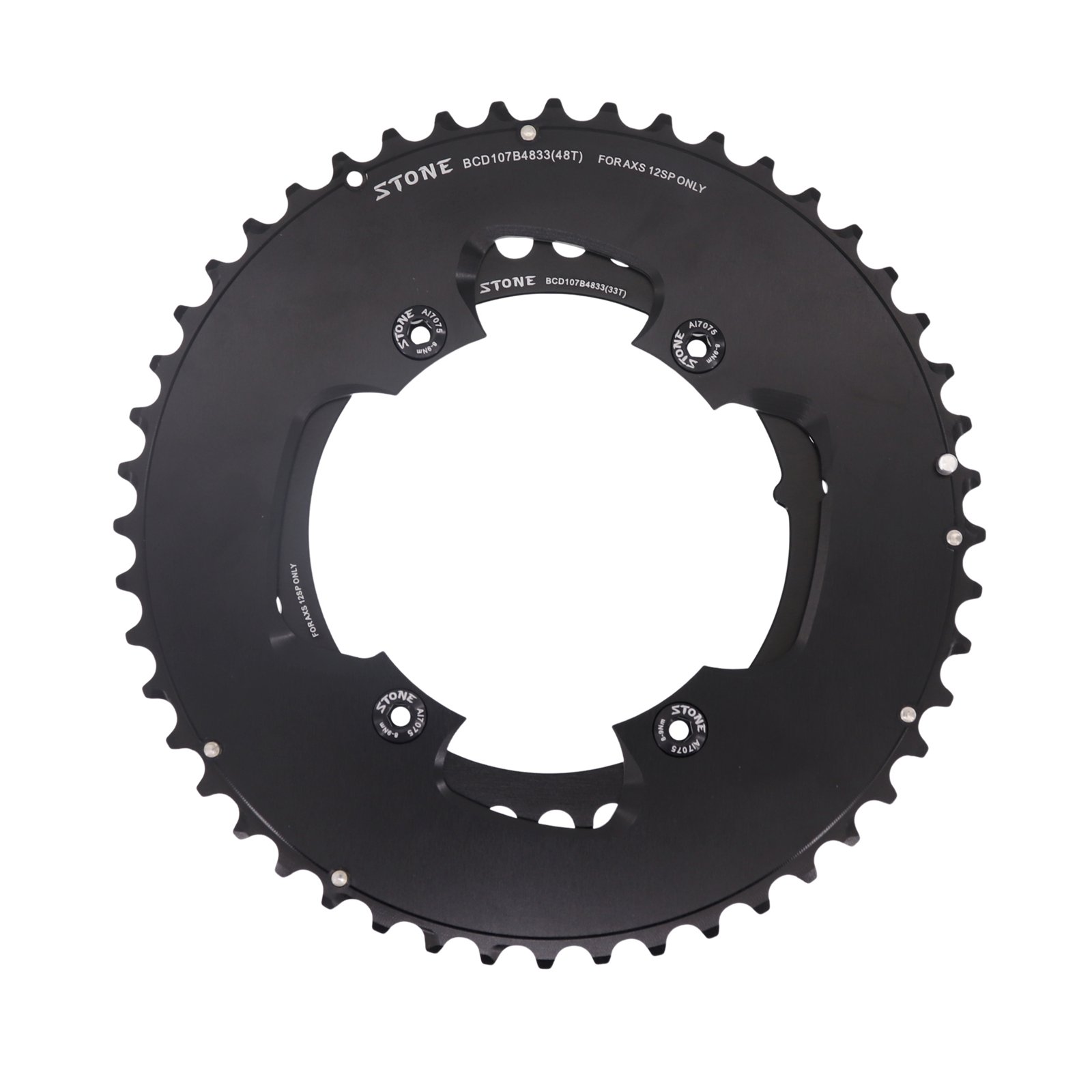 STONE 107BCD バイクダブルチェーンリングラウンド2X Sram FORCE ETAP
