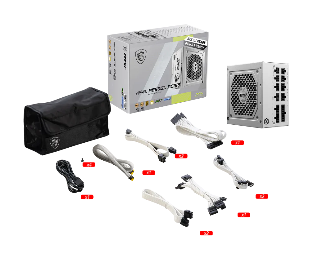 MAG A850GL PCIE5 WHITE | Power Supply | Overflow With Power