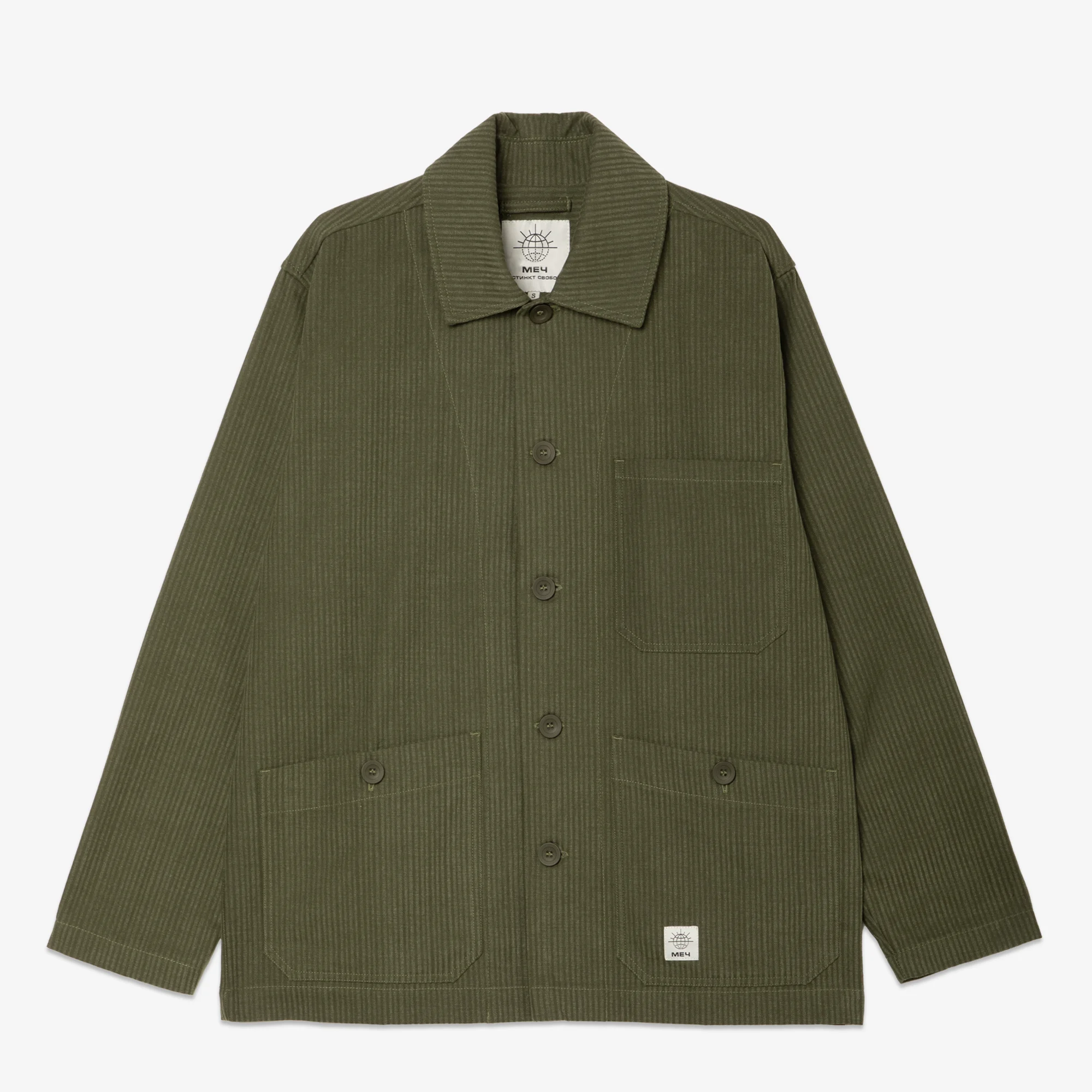 Товар WORK JACKET STRIPED Olive | МЕЧ