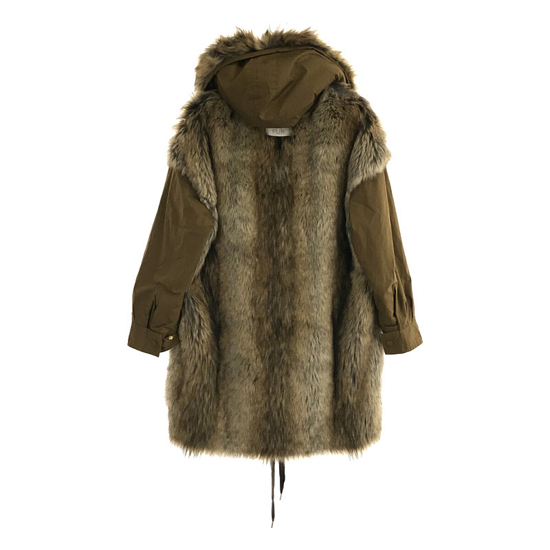 FUR FREE FUR ファー トリム モッズコート 中綿入り ミリタリー