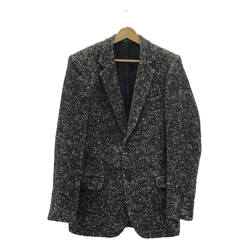 RAFANELLI TWEED NOTCHED LAPEL 2B JACKET コットンモヘヤ ツイード