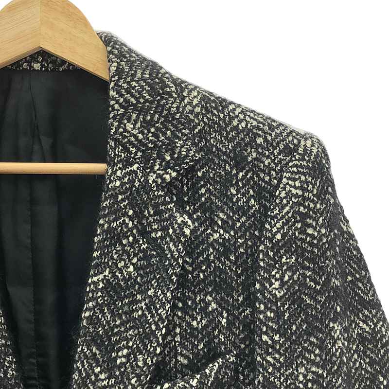 RAFANELLI TWEED NOTCHED LAPEL 2B JACKET コットンモヘヤ ツイード