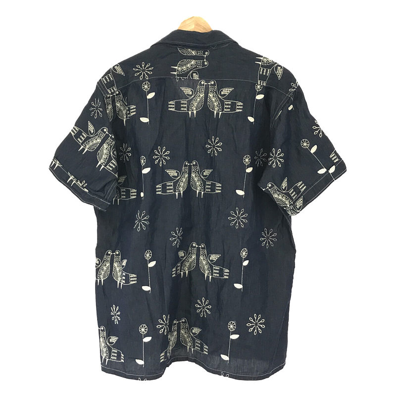 Camp Shirt -Bird Embroidery Denim バード 刺繍 デニム キャンプ