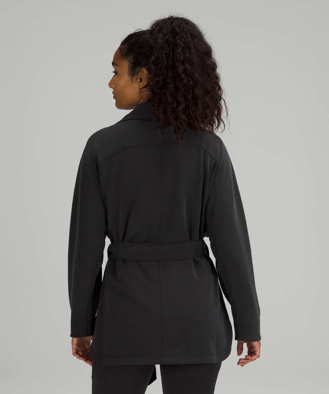 Lululemon Softstreme Belted Wrap - Black - lulu fanatics
