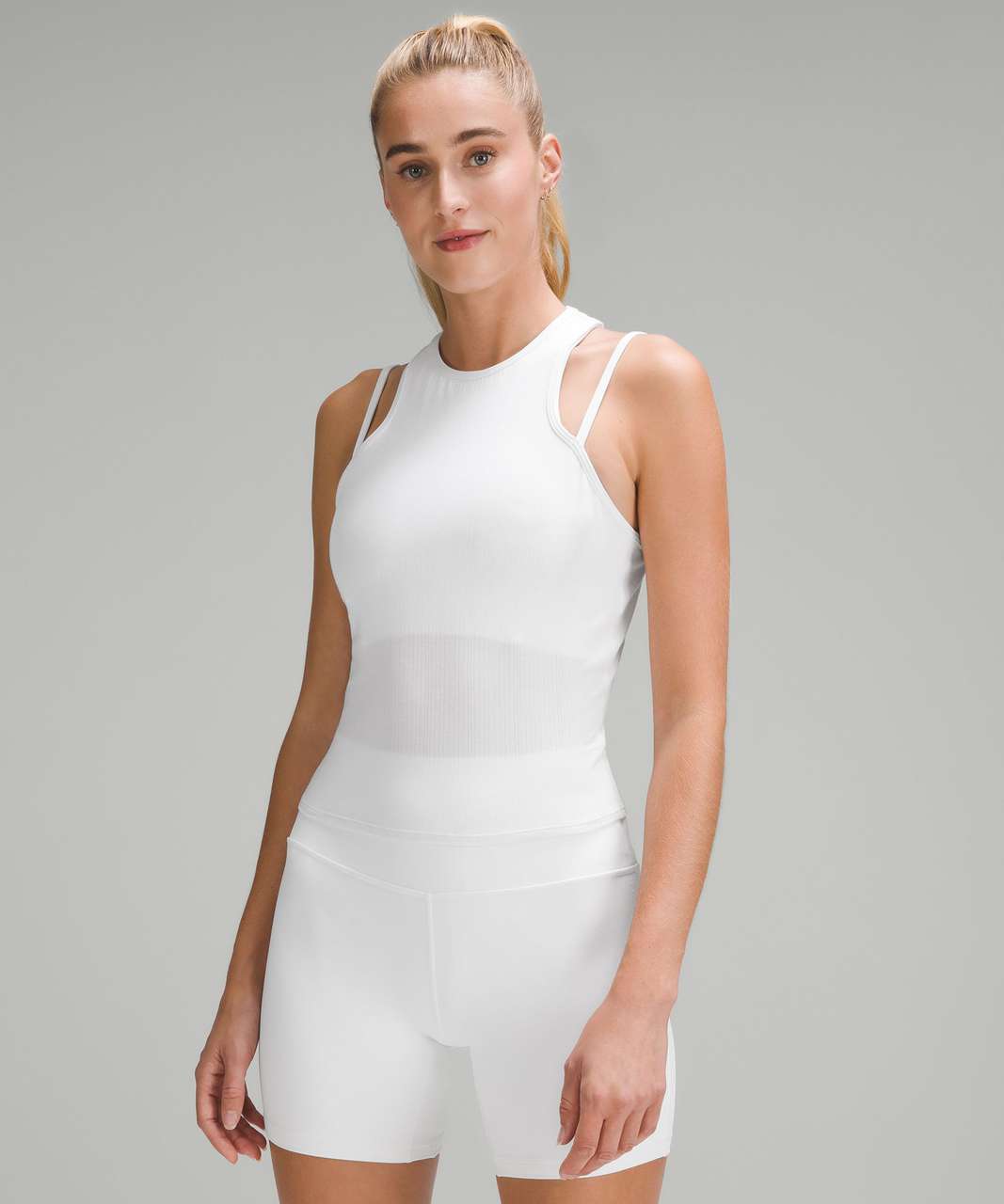 Lululemon Double-Strap Yoga Tank Top - White - lulu fanatics