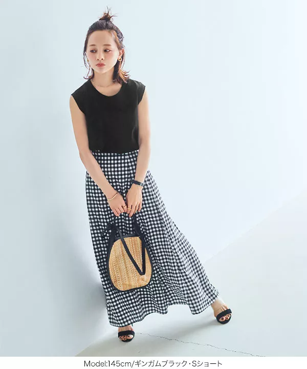 田中亜希子さんコラボ ] ロングフレアスカート [M3190] - レディース
