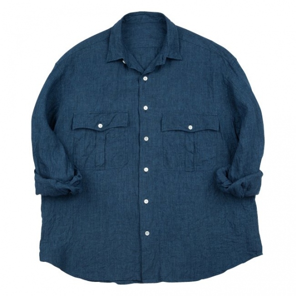 Porter Classic / ポータークラシック | ROLL UP LINEN STRIPE SHIRT