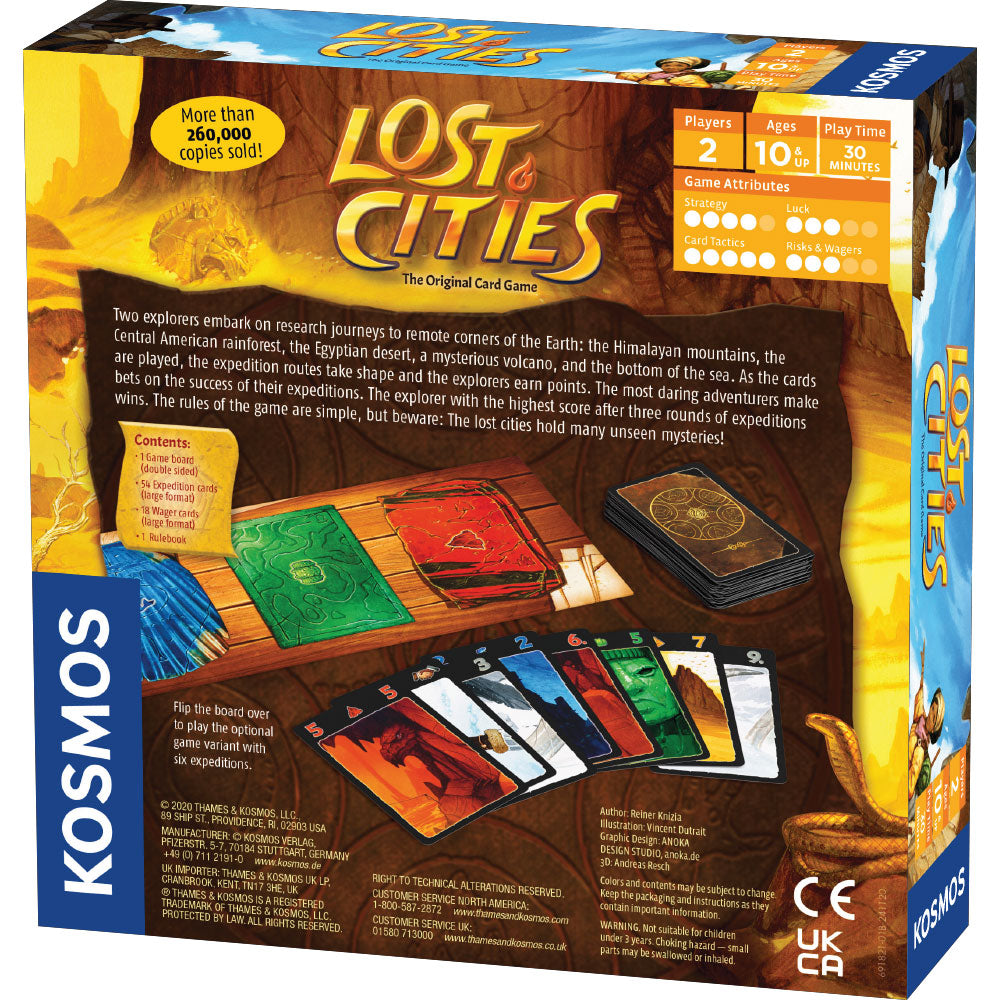 Lost Cities Card Game Reiner Knizia Kosmos Two Player Game