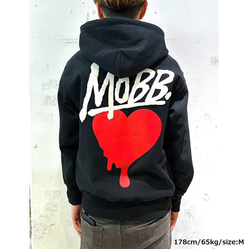 HEART DRIP ZIP HOODIE -BLACK- | WALKIN STORE WEB SHOP