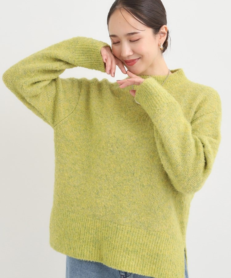 S-LL】ほんのりラメで華やか ふわふわハイネックニット（ニット