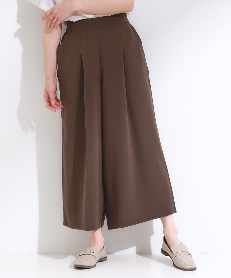 セットアップ可】下半身カバーにも タックスカーチョ（6～9分丈パンツ