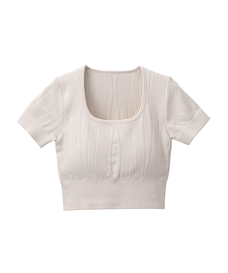 SUKALA】ウエーブリブアクティブクロップドトップス(S・M・Lサイズ
