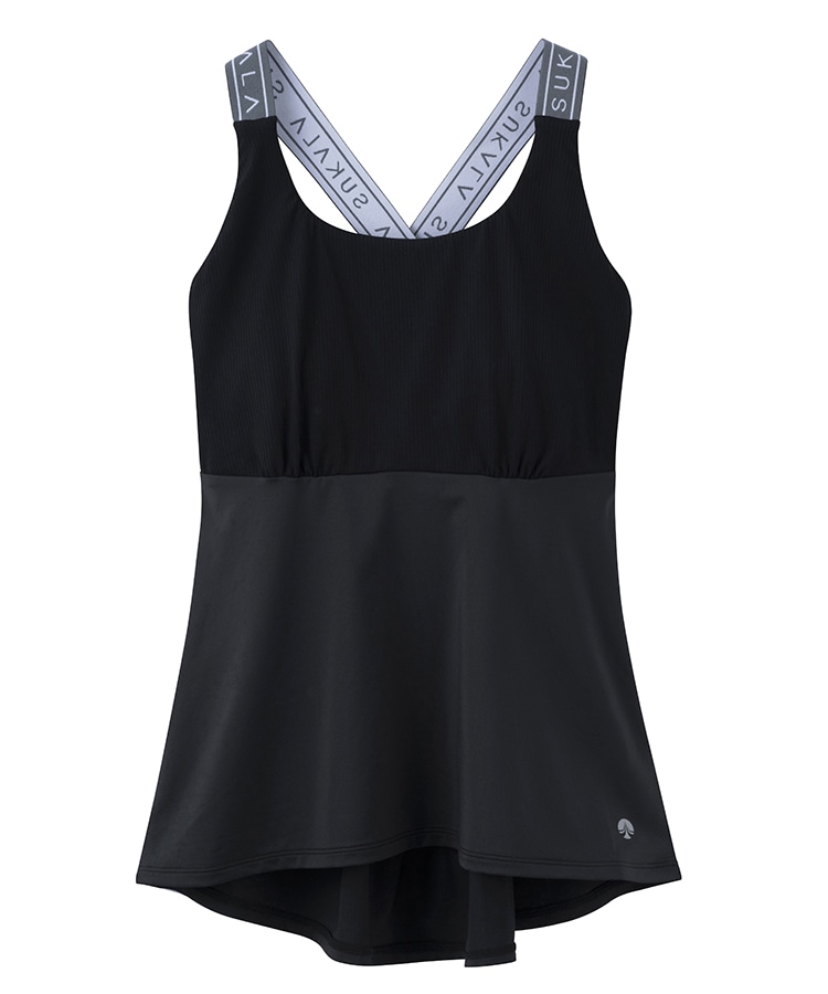 SUKALA】ベーシックバックフレアタンクトップ・ブラック・Sサイズ