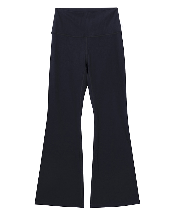 SUKALA】ベーシックリブフレアパンツ(XS・S・M・L・LLサイズ ブラック