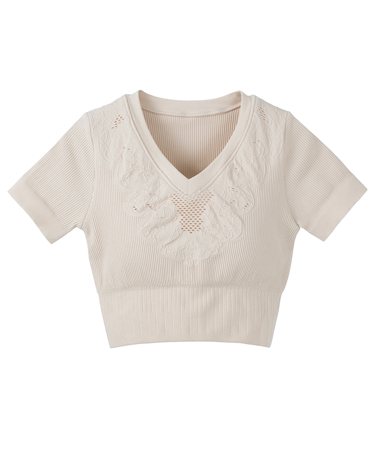 SUKALA】アクティブデイジートップス(XS・Sサイズ ライトベージュ