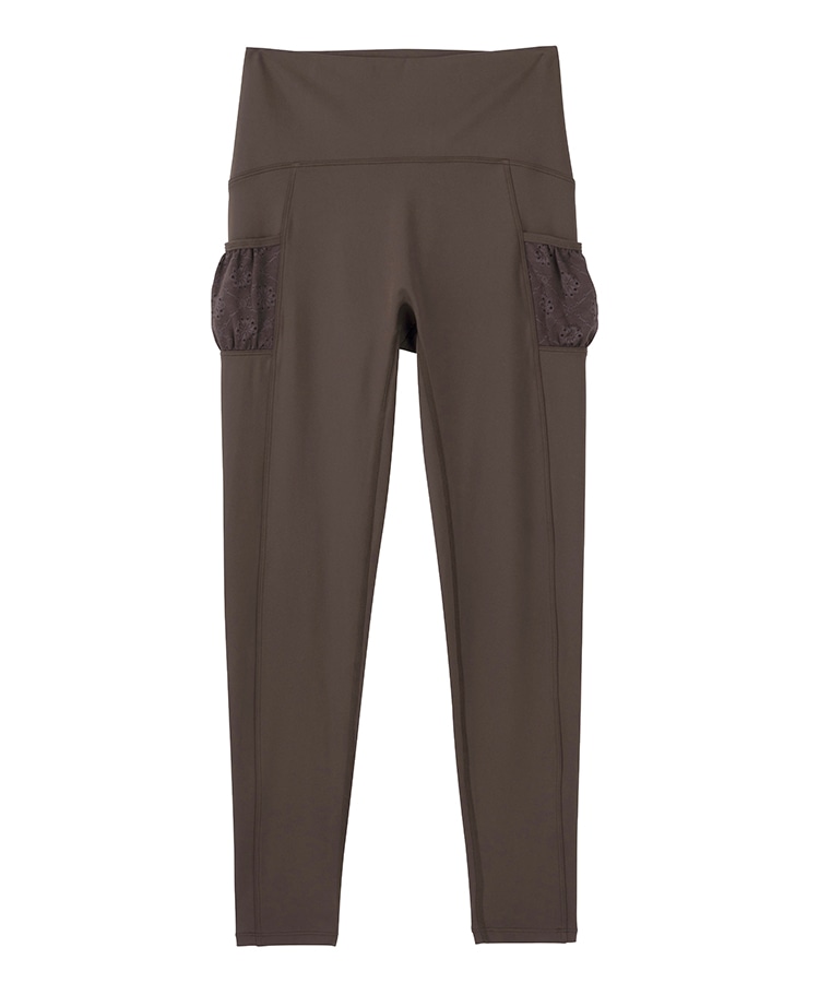 SUKALA】フラワーレースレギンス(XS・S・M・LLサイズ ブラウン