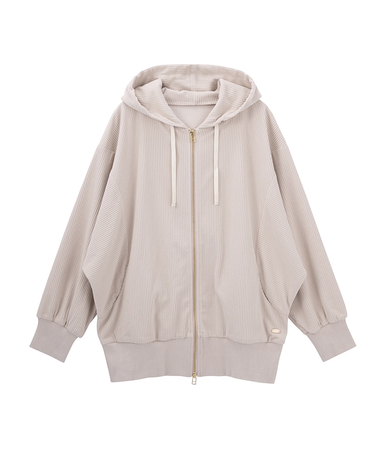 SUKALA】スフレリブダブルジップフーディ(Fサイズ オフホワイト