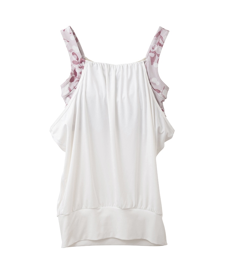 SUKALA】リーフレイヤードタンクトップ(Sサイズ ダークネイビー