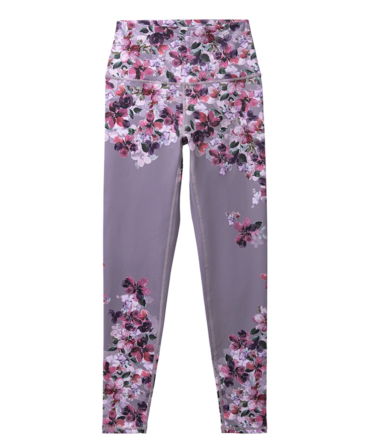 SUKALA】フルオブフラワーパネルレギンス(S・Mサイズ ブルー・モーヴ