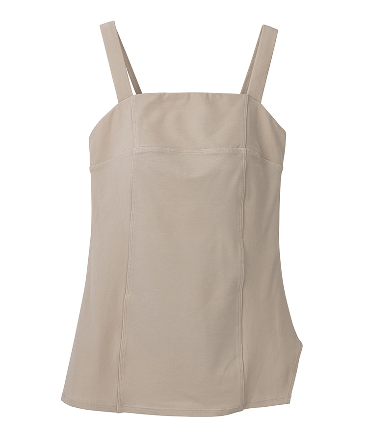 SUKALA】リブデニムロングキャミソール(XSサイズ チョコレートブラウン